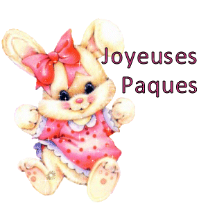 Gif animé joyeuses Pâques lapin